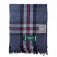 Highland Wool Blend Tartan Blanket Thomson Navy